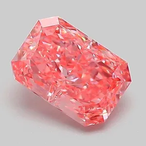 1.1ct RADIANT Fancy Vivid Pink VS1 Coloured Lab diamond