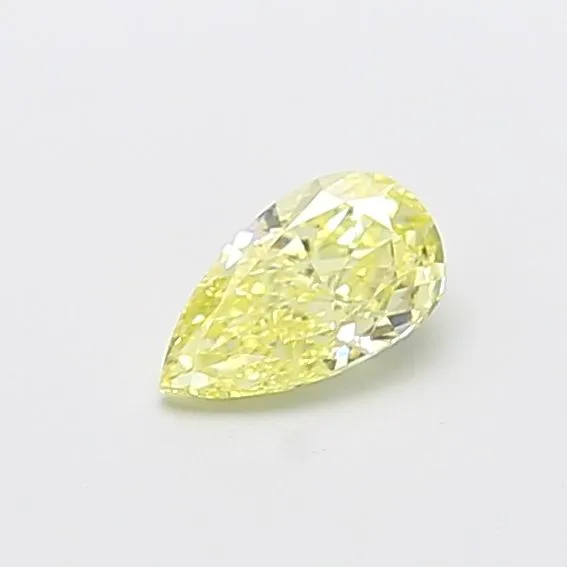 0.52ct PEAR Fancy Yellow SI1 Coloured Lab diamond