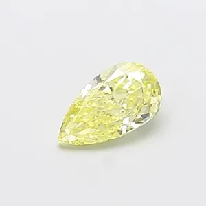 0.52ct PEAR Fancy Yellow SI1 Coloured Lab diamond