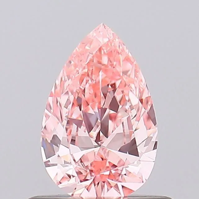 0.44ct PEAR Fancy Vivid Pink VVS1 Coloured Lab diamond