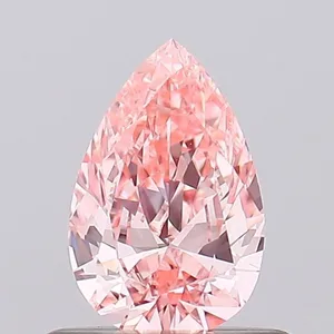 0.44ct PEAR Fancy Vivid Pink VVS1 Coloured Lab diamond