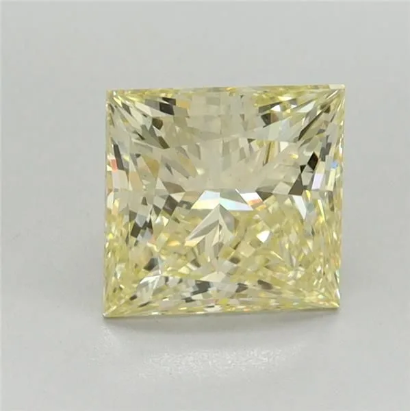 1.59ct PRINCESS Fancy Yellow VVS2 Coloured Lab diamond