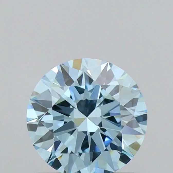 0.52ct ROUND Fancy Intense Blue VVS2 Coloured Lab diamond