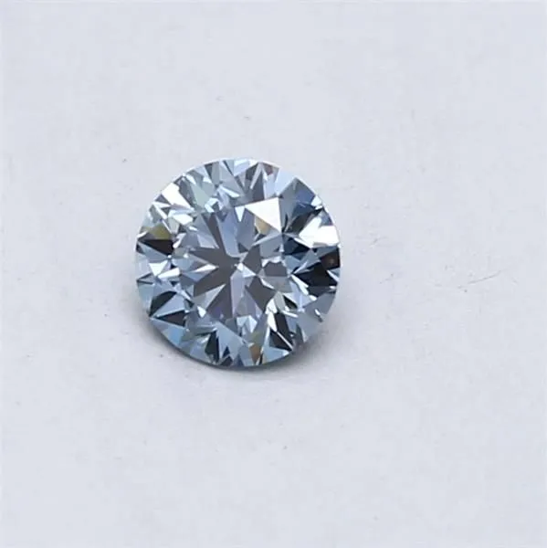 0.3ct ROUND Fancy Vivid Blue VS1 Coloured Lab diamond