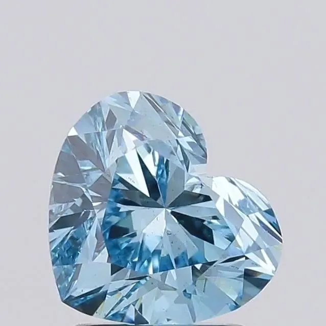 1.57ct HEART Fancy Vivid Blue VS2 Coloured Lab diamond