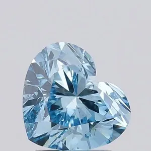 1.57ct HEART Fancy Vivid Blue VS2 Coloured Lab diamond