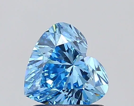 1ct HEART Fancy Vivid Blue VS1 Coloured Lab diamond