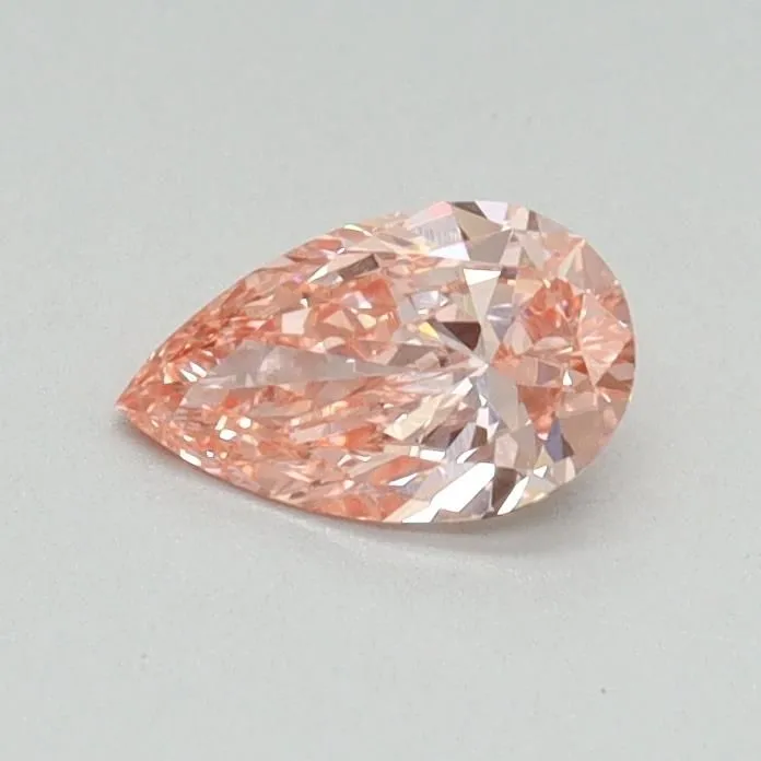 0.35ct PEAR Fancy Vivid Pink VVS2 Coloured Lab diamond