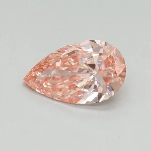 0.35ct PEAR Fancy Vivid Pink VVS2 Coloured Lab diamond