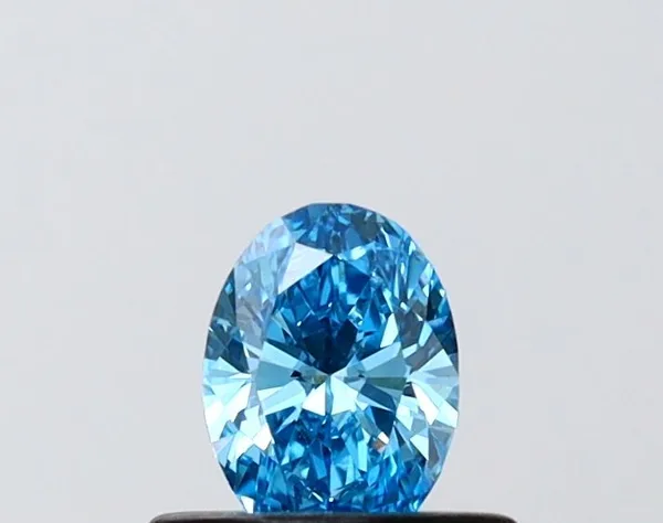 0.35ct OVAL Fancy Vivid Blue VVS2 Coloured Lab diamond