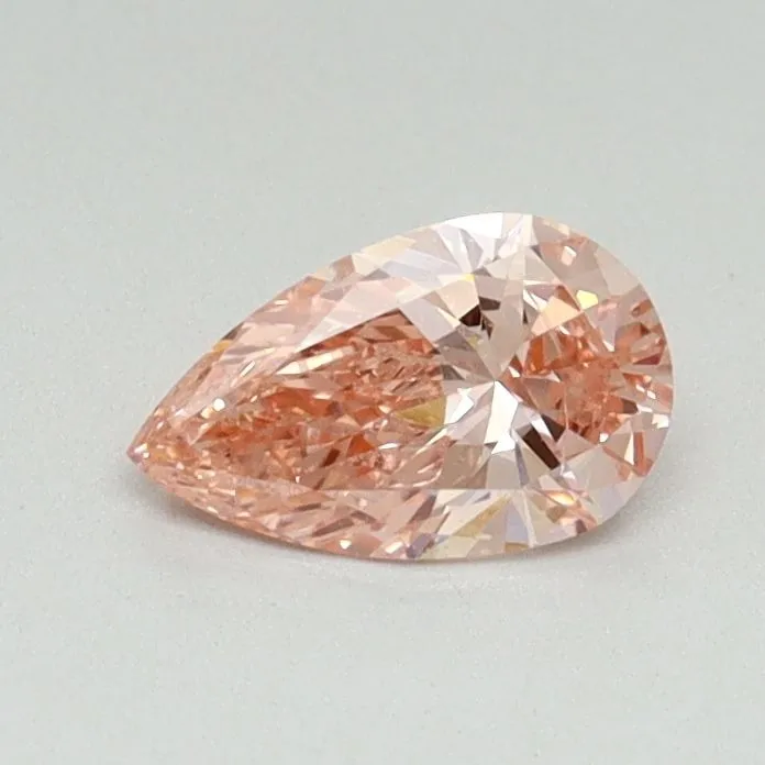 0.40ct PEAR Fancy Vivid Pink SI1 Coloured Lab diamond