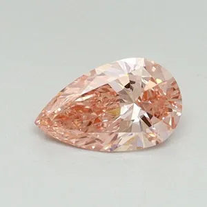 0.4ct PEAR Fancy Vivid Pink SI1 Coloured Lab diamond