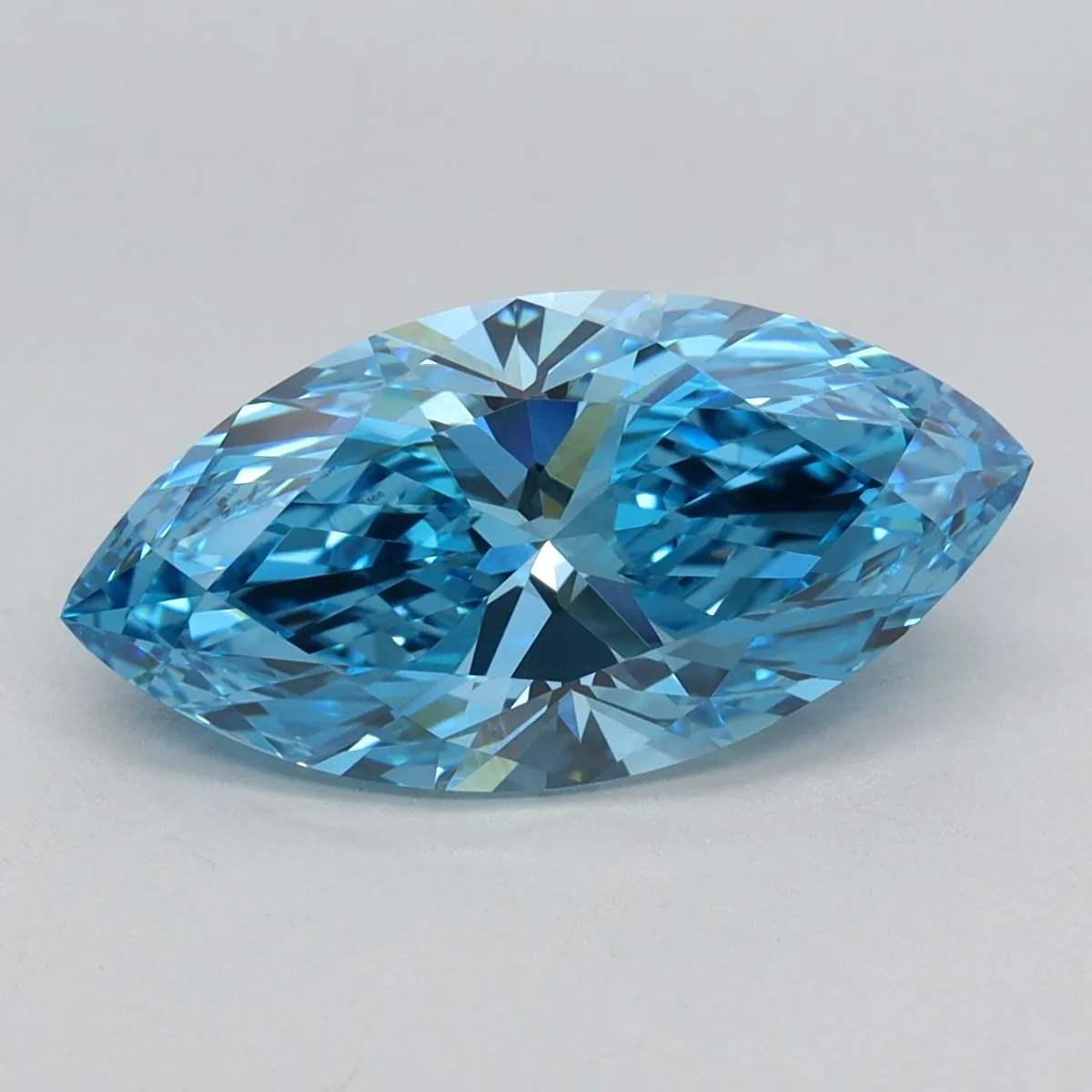 2.09ct MARQUISE Fancy Vivid Blue VVS2 Coloured Lab diamond
