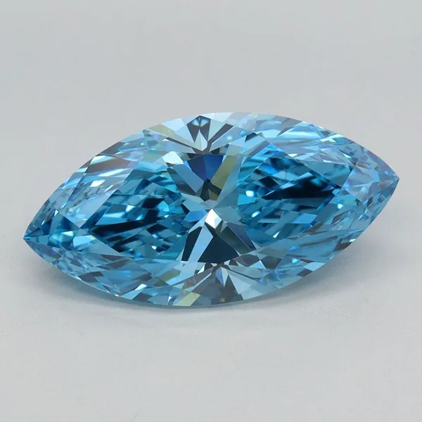 2.09ct MARQUISE Fancy Vivid Blue VVS2 Coloured Lab diamond