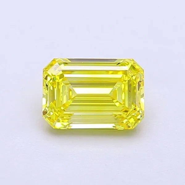 1.04ct EMERALD Fancy Vivid Yellow IF Coloured Lab diamond