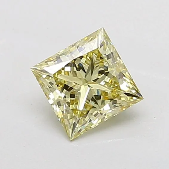 1.51ct PRINCESS Fancy Yellow VS2 Coloured Lab diamond