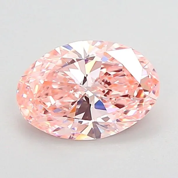 1.00ct OVAL Fancy Intense Pink VVS2 Coloured Lab diamond