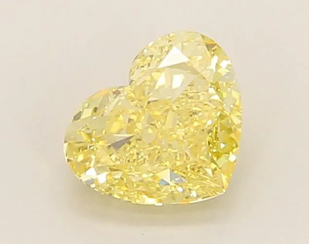 1.05ct HEART Fancy Intense Yellow VVS2 Coloured Lab diamond