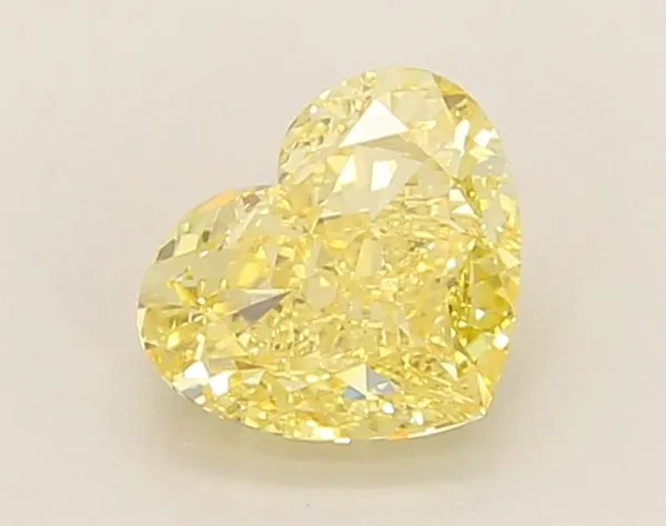1.05ct HEART Fancy Intense Yellow VVS2 Coloured Lab diamond