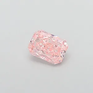 0.9ct RADIANT Fancy Vivid Pink VS1 Coloured Lab diamond