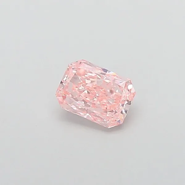 0.9ct RADIANT Fancy Vivid Pink VS1 Coloured Lab diamond
