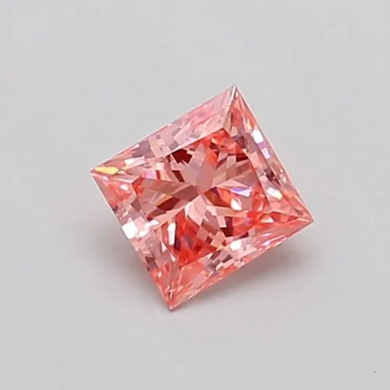 0.35ct PRINCESS Fancy Intense Pink SI1 Coloured Lab diamond