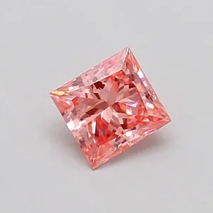 0.35ct PRINCESS Fancy Intense Pink SI1 Coloured Lab diamond