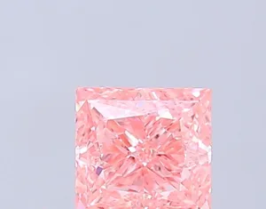 1.09ct PRINCESS Fancy Vivid Pink VS1 Coloured Lab diamond