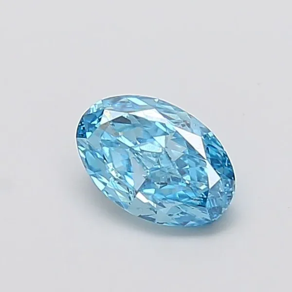 1.02ct OVAL Fancy Vivid Blue VS1 Coloured Lab diamond