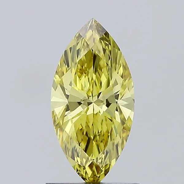 0.93ct MARQUISE Fancy Intense Yellow VS1 Coloured Lab diamond
