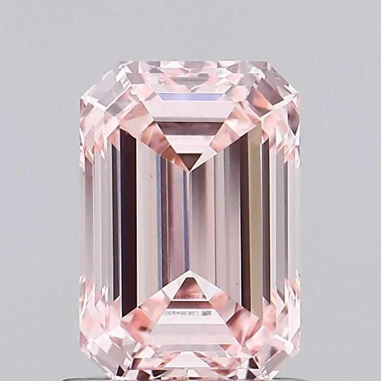 0.99ct EMERALD Fancy Intense Pink VS1 Coloured Lab diamond