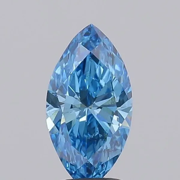 1.06ct MARQUISE Fancy Vivid Blue VS2 Coloured Lab diamond