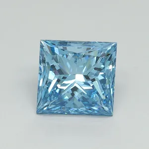 1.5ct PRINCESS Fancy Vivid Blue VS1 Coloured Lab diamond