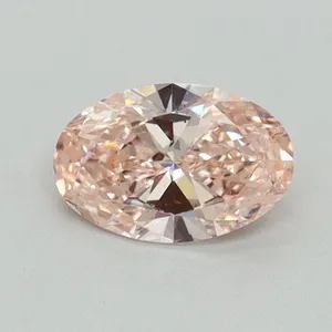 0.5ct OVAL Fancy Intense Pink VS2 Coloured Lab diamond