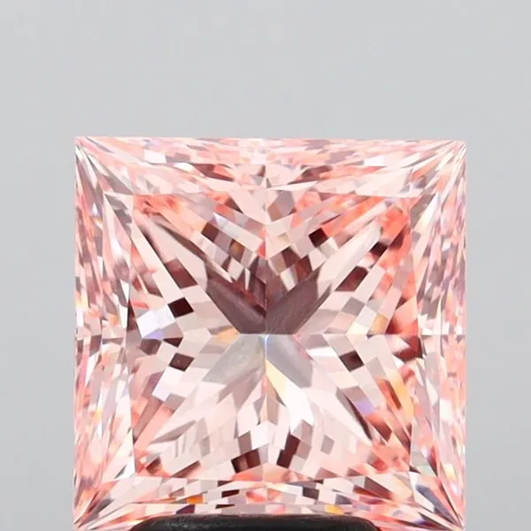 4.08ct PRINCESS Fancy Intense Pink VVS2 Coloured Lab diamond