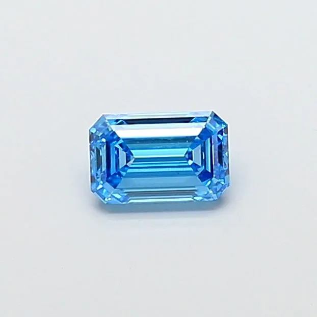 1.05ct EMERALD Fancy Vivid Blue VS1 Coloured Lab diamond
