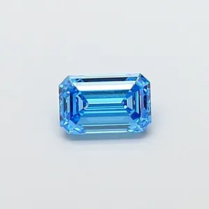 1.05ct EMERALD Fancy Vivid Blue VS1 Coloured Lab diamond