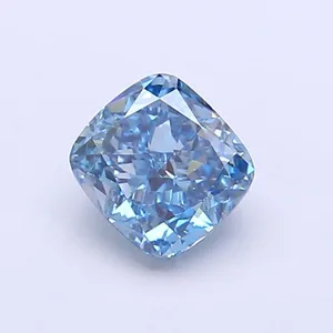 1.01ct CUSHION Fancy Vivid Blue VS2 Coloured Lab diamond