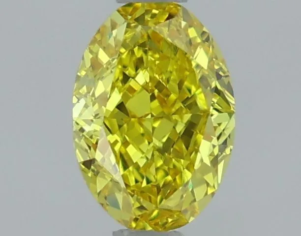1.10ct OVAL Fancy Vivid Yellow VVS2 Coloured Lab diamond