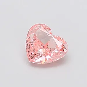 0.82ct HEART Fancy Vivid Pink VS1 Coloured Lab diamond