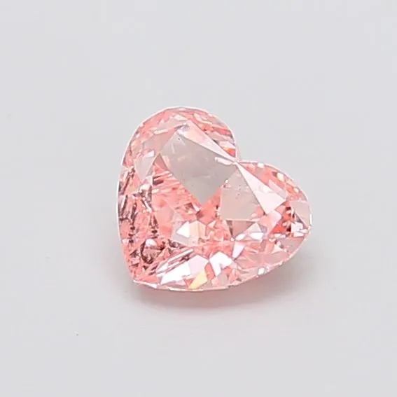 0.82ct HEART Fancy Vivid Pink VS1 Coloured Lab diamond