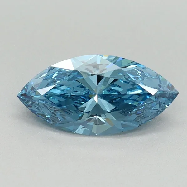 1.04ct MARQUISE Fancy Vivid Blue VS2 Coloured Lab diamond