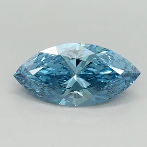 1.04ct MARQUISE Fancy Vivid Blue VS2 Coloured Lab diamond