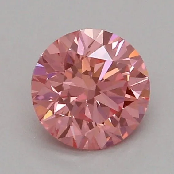 0.35ct ROUND Fancy Vivid Pink VVS2 Coloured Lab diamond