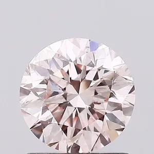 0.91ct ROUND Fancy Light Pink SI2 Coloured Lab diamond