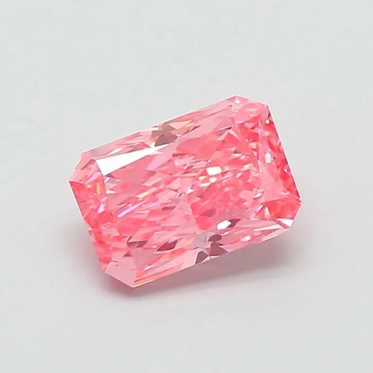 1.10ct RADIANT Fancy Vivid Pink VS1 Coloured Lab diamond