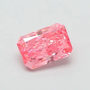 1.1ct RADIANT Fancy Vivid Pink VS1 Coloured Lab diamond