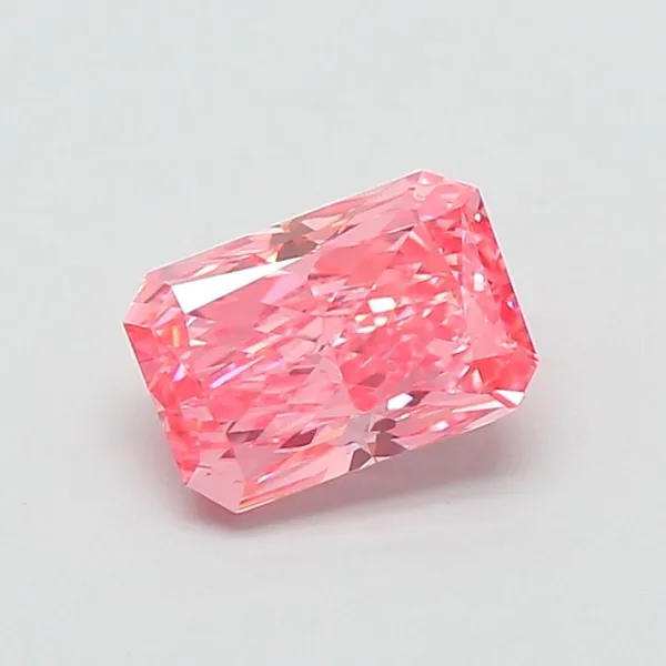 1.1ct RADIANT Fancy Vivid Pink VS1 Coloured Lab diamond