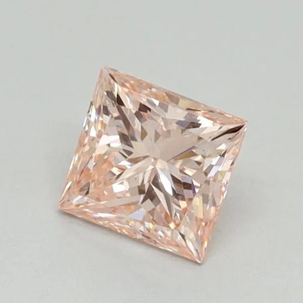 0.7ct PRINCESS Fancy Intense Pink VS1 Coloured Lab diamond