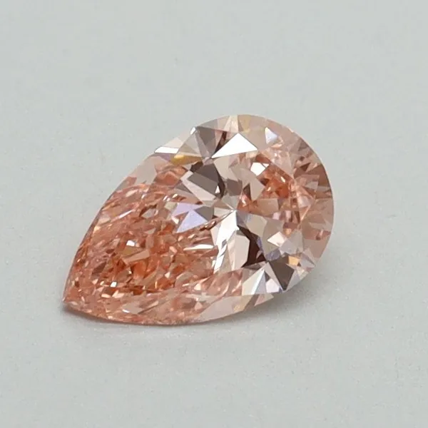 0.38ct PEAR Fancy Vivid Pink VS1 Coloured Lab diamond